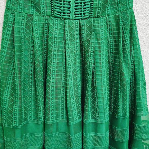 Anthropologie Greylin Women’s Dress Cottagecore Romantic Fit & Flare Green Sz S - Picture 5 of 11